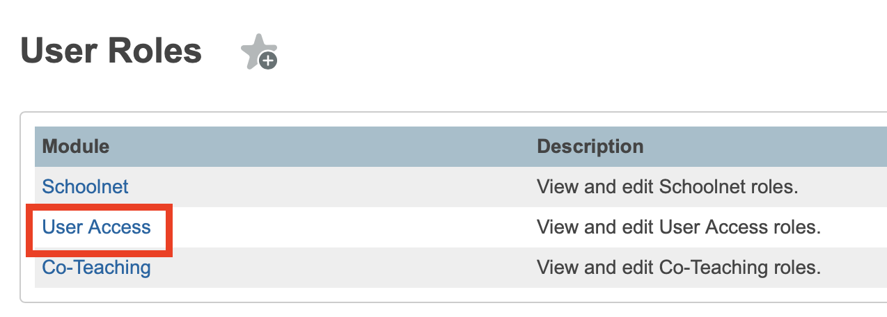 Image showing the correct option to click - User Access