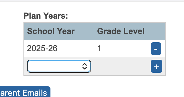 image of the Plan Years box