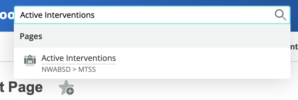 Image showing a search for Active Interventions